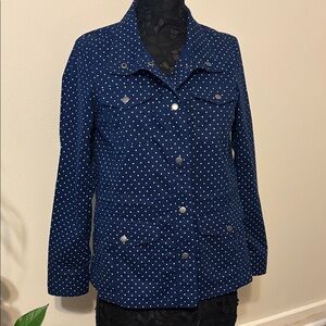 Navy Polka Dot Women's Jacket